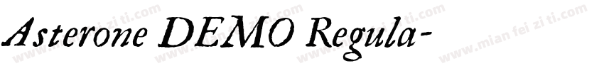 Asterone DEMO Regula字体转换